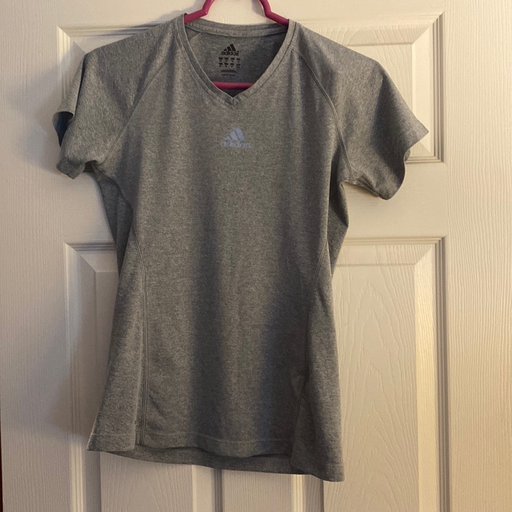 Adidas Climalite V neck athletic fitted shirt